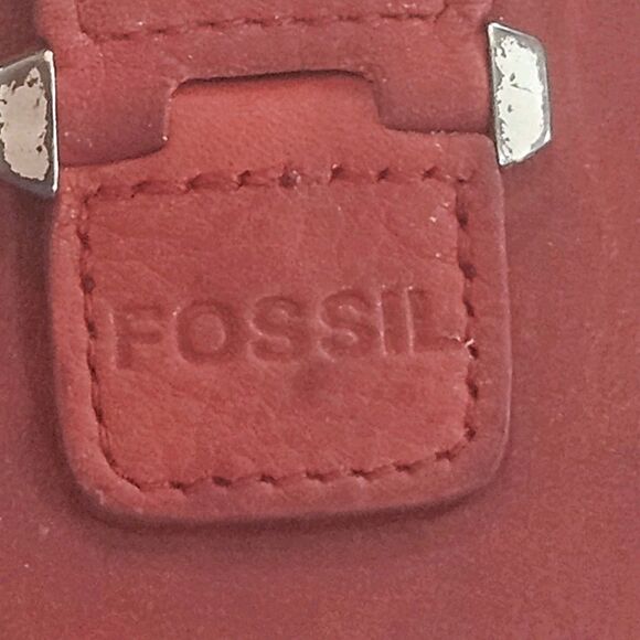 Fossil Leather Wallet Women Trifold With Checkbook - Picture 3 of 3